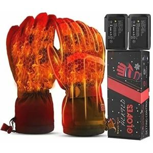 Heated Gloves with 2pcs Rechargeable Batteries 7.4V 2500mAh 4 Temperature Set